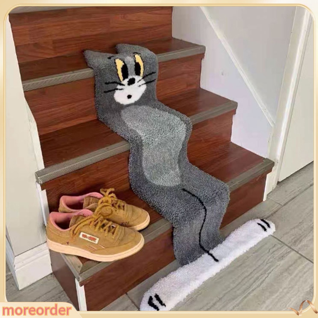 (MORE) Thảm lót bậc cầu thang cạnh giường họa tiết hoạt hình ngộ nghĩnh đáng yêu có thể gấp gọn