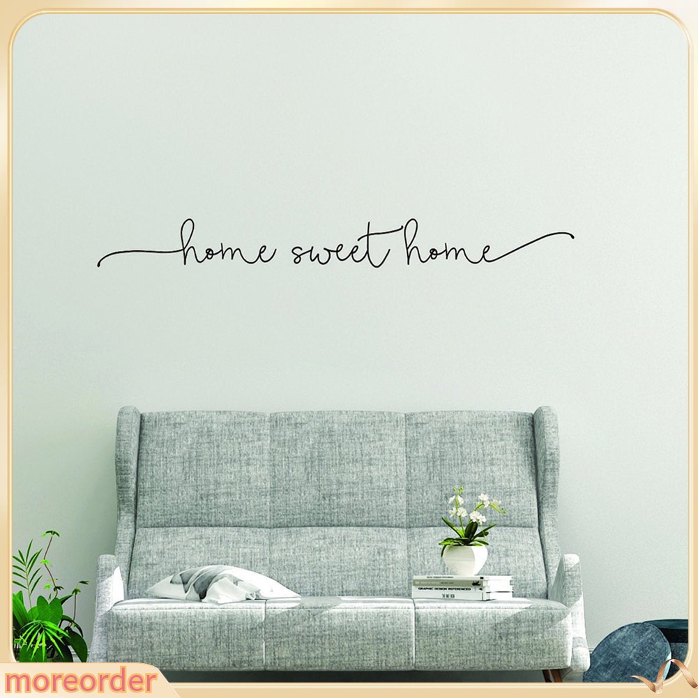 (MORE) Miếng dán trang trí tường in chữ Home Sweet Home phong cách đơn giản