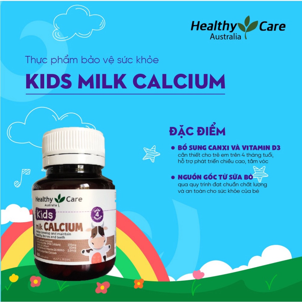 K Healthy Care DHA  và Milk Canxi  - Combo phát triển chiều cao, trí thông minh cho bé  ÚC chính hãng