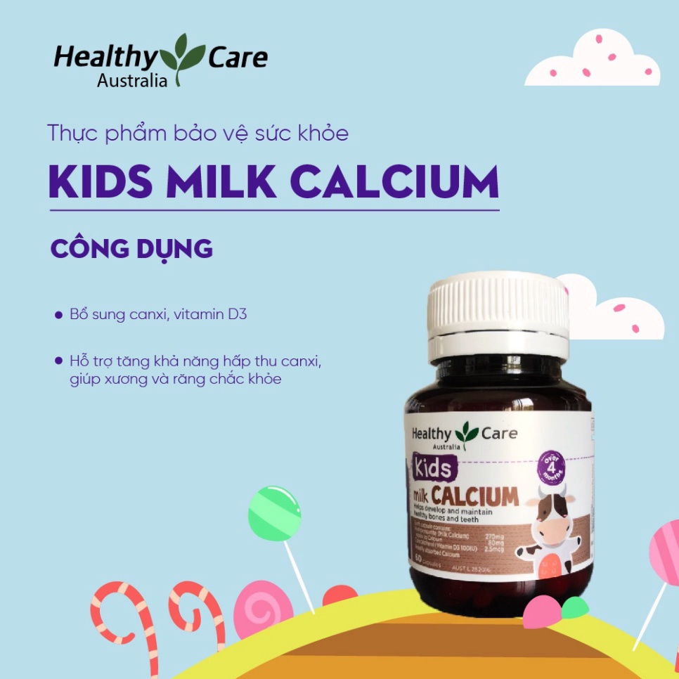 K Healthy Care DHA  và Milk Canxi  - Combo phát triển chiều cao, trí thông minh cho bé  ÚC chính hãng