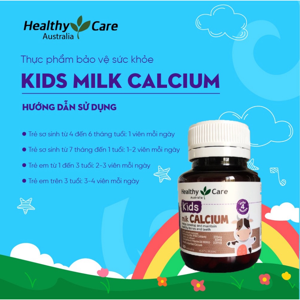 K Healthy Care DHA  và Milk Canxi  - Combo phát triển chiều cao, trí thông minh cho bé  ÚC chính hãng