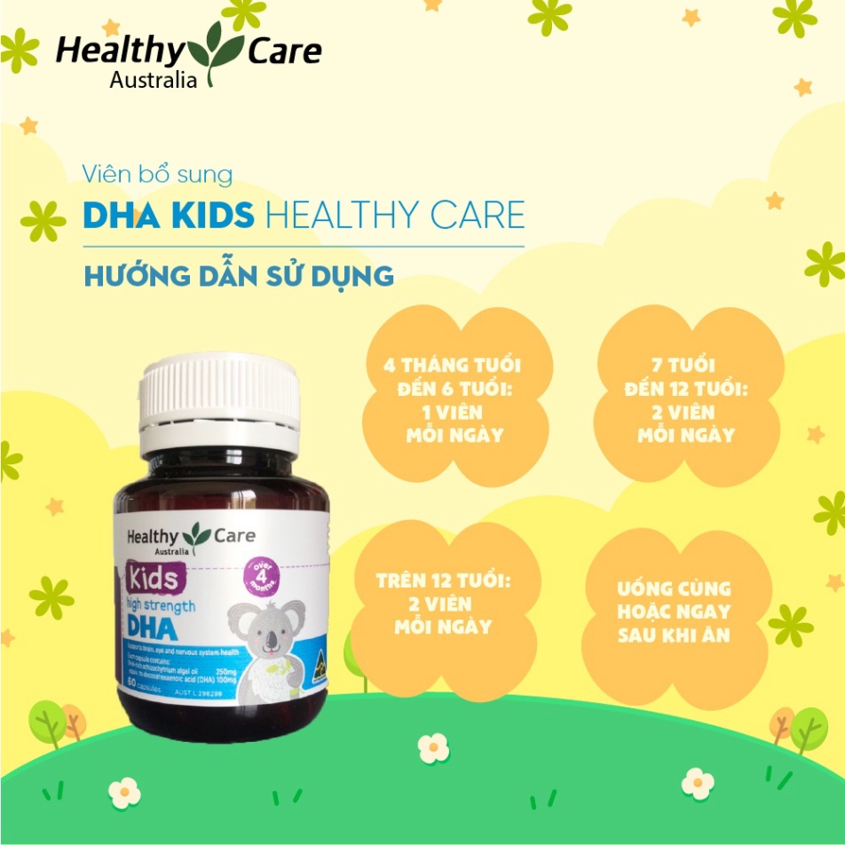 K Healthy Care DHA  và Milk Canxi  - Combo phát triển chiều cao, trí thông minh cho bé  ÚC chính hãng