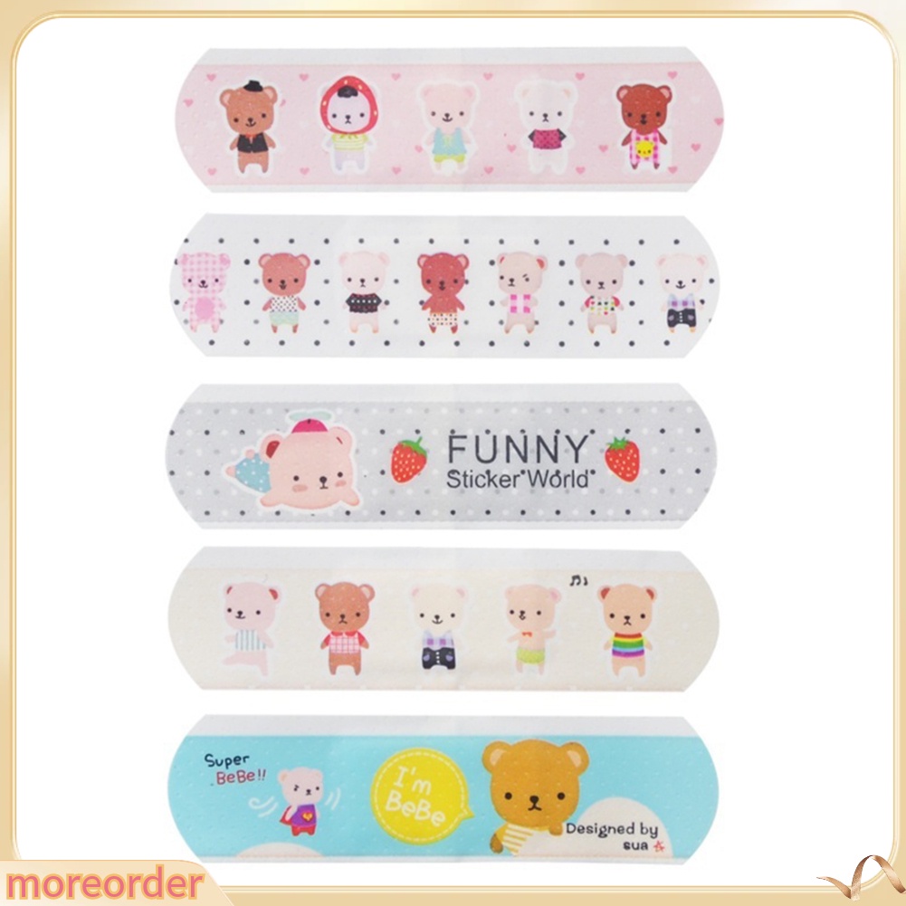 Bộ 10 / 20 / 50 băng cá nhân khẩn cấp chống thấm nước họa tiết hoạt hình dễ thương