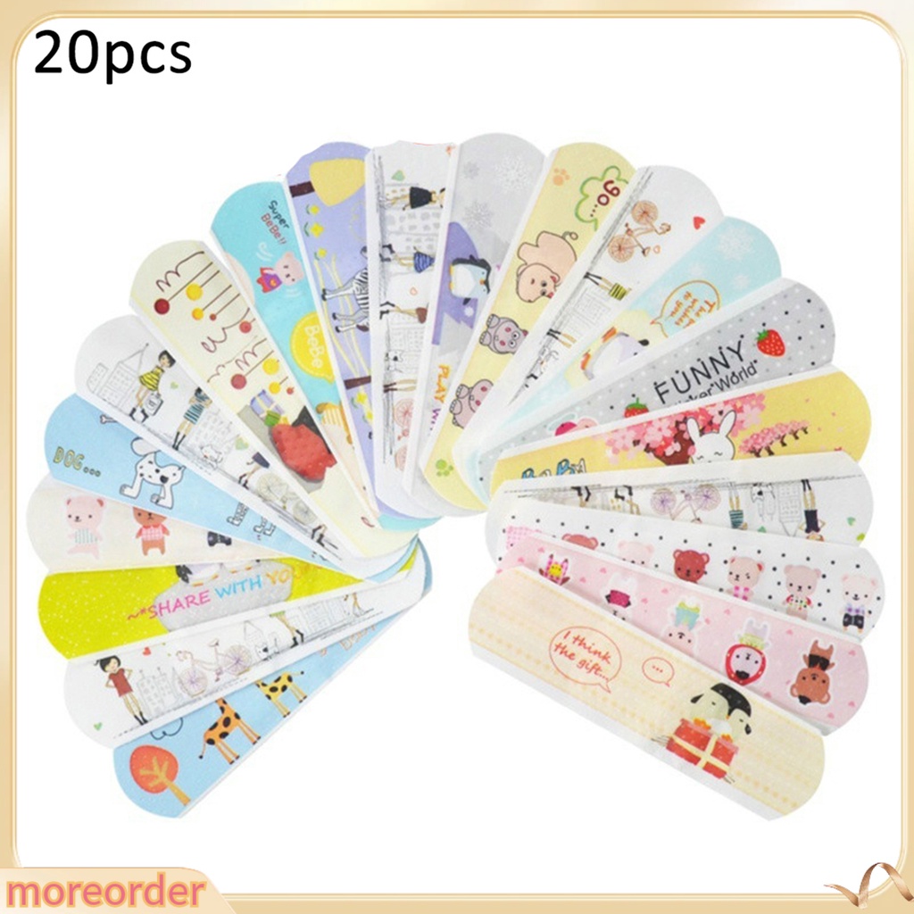 Bộ 10 / 20 / 50 băng cá nhân khẩn cấp chống thấm nước họa tiết hoạt hình dễ thương