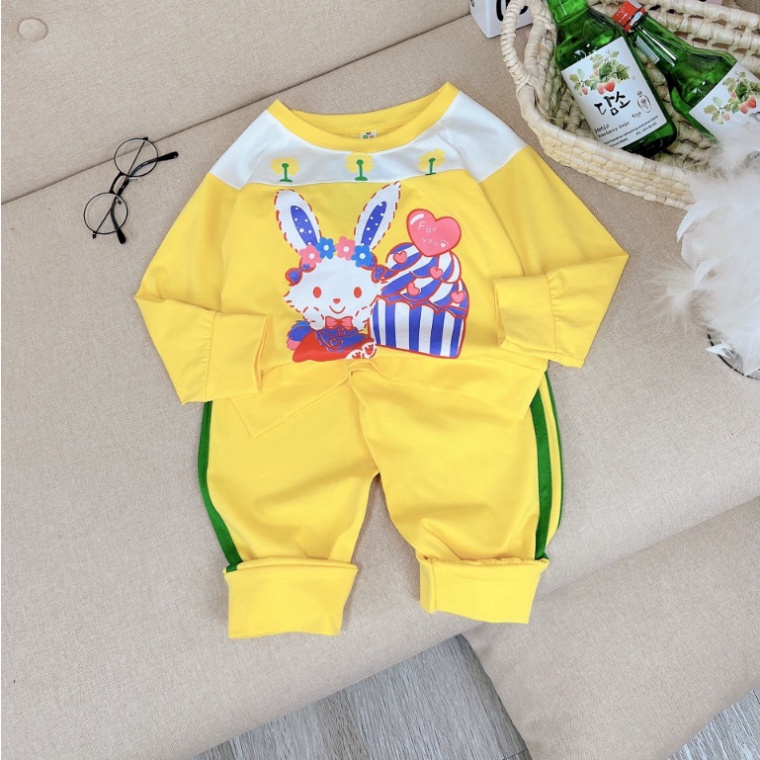Set bộ thu đông bé gái dài tay chất cotton Kittenbabyshop