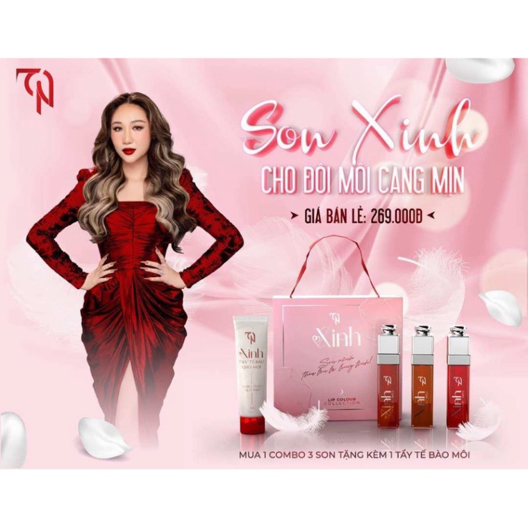 Set son ❤️𝑭𝒓𝒆𝒆𝒔𝒉𝒊𝒑❤️ Set 3 Cây Son Xinh Đông Anh Nguyễn Quỳnh Như Tặng 1 tẩy da chết