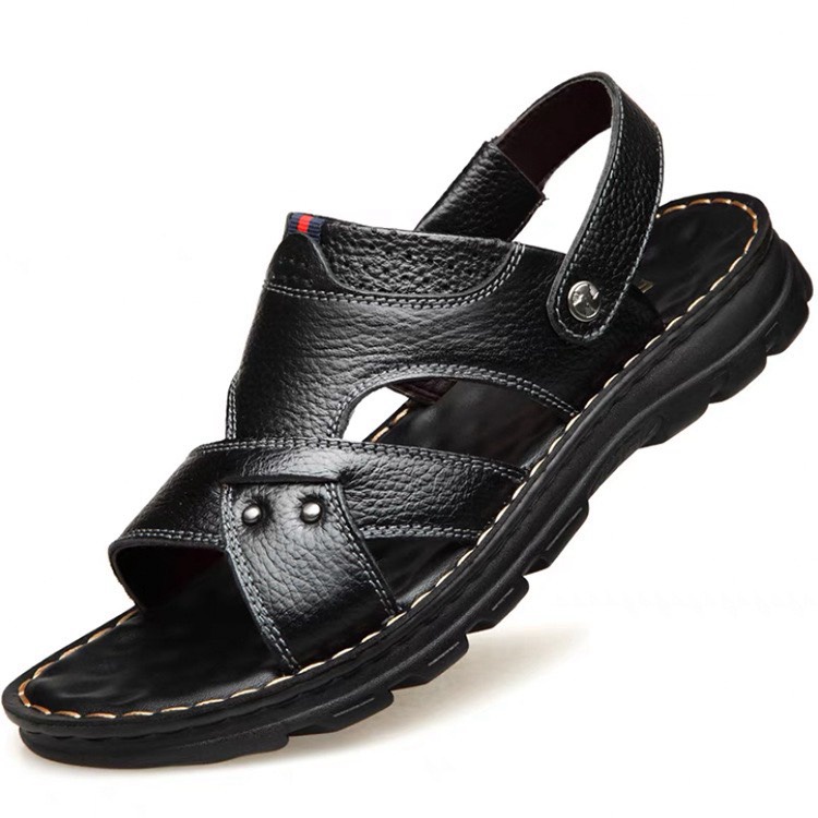 Giá tận xưởng Sandal Quai Chéo Nam Da Bò Đế Khâu, Dép Quai Hậu Phong Cách Lịch Lãm Sang Xịn Bền Đẹp XẢ KHO