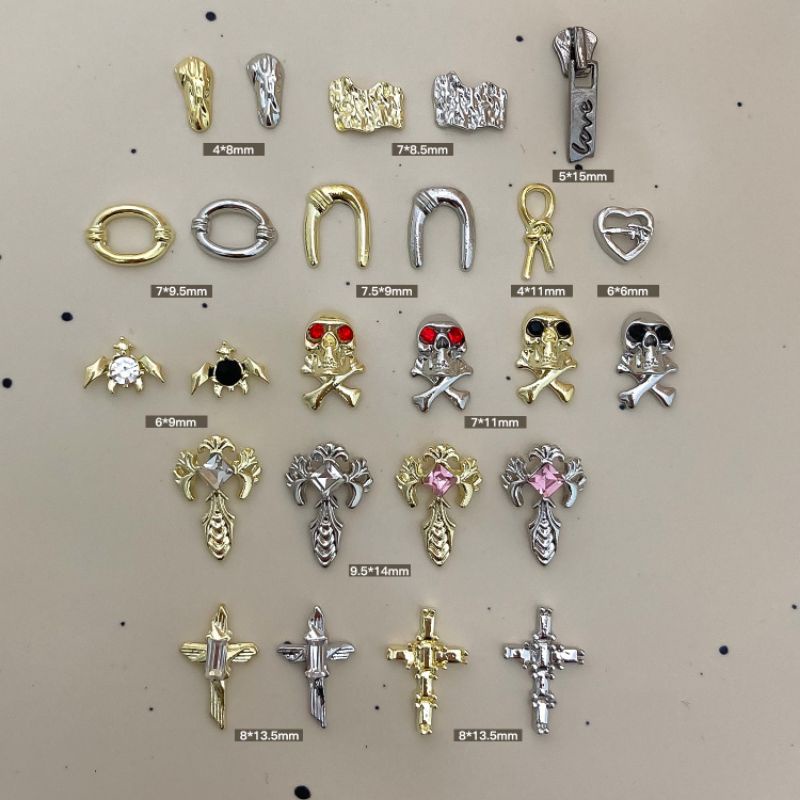 Charm thánh giá-charm chữ thập nail đính móng tay