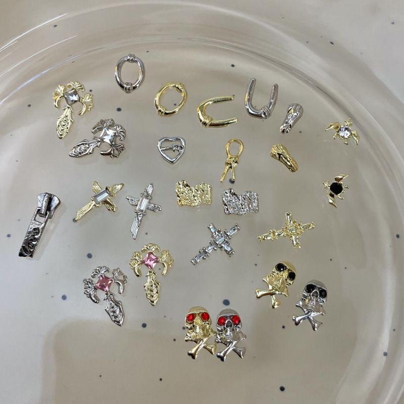 Charm thánh giá-charm chữ thập nail đính móng tay