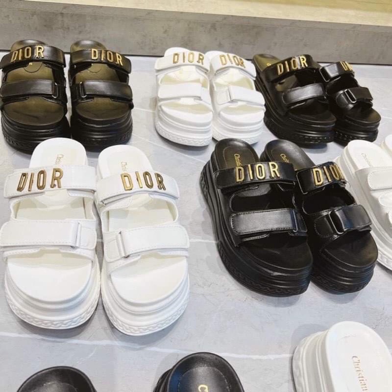 Dép Lê 7cm Xuồng Nâng Đế Cực Xinh Đế Bánh Mì Mẫu Siêu Hot Chất Da Xin  Nhẹ Cao Cấp Chắc Chắn 2 Màu Trắng Và Đen