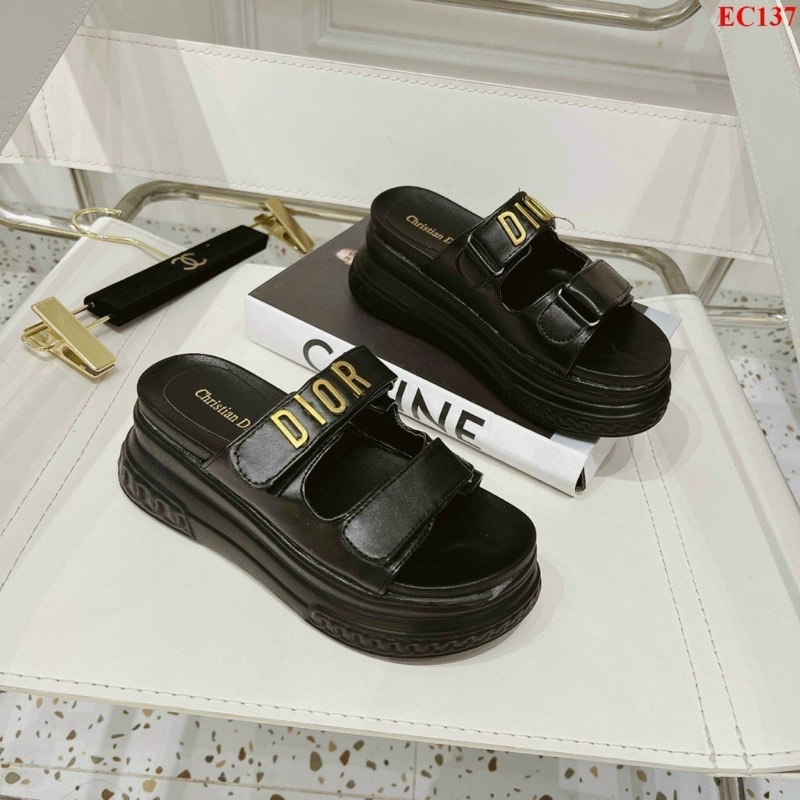 Dép Lê 7cm Xuồng Nâng Đế Cực Xinh Đế Bánh Mì Mẫu Siêu Hot Chất Da Xin  Nhẹ Cao Cấp Chắc Chắn 2 Màu Trắng Và Đen