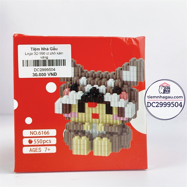 DC299 - Lego 3D 550 ct chó xám vàng