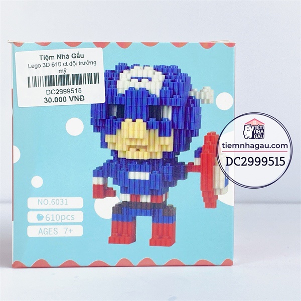 DC299 - Lego 3D 610 ct đội trưởng mỹ