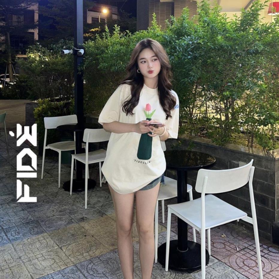 Áo thun local brand phông trơn nam nữ cổ tròn FIDE LỌ HOA  Localbrand.stduio