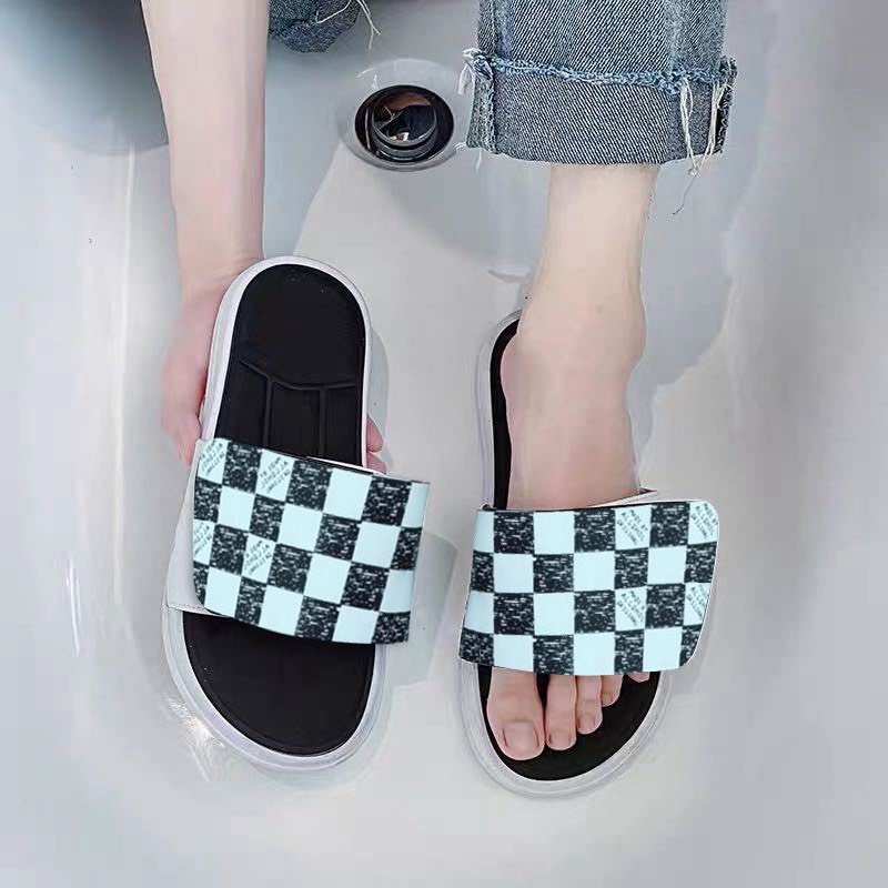 Dép nam nữ Susame Street XX quai dán 2 màu đen và trắng size kép 35-44 shopmen