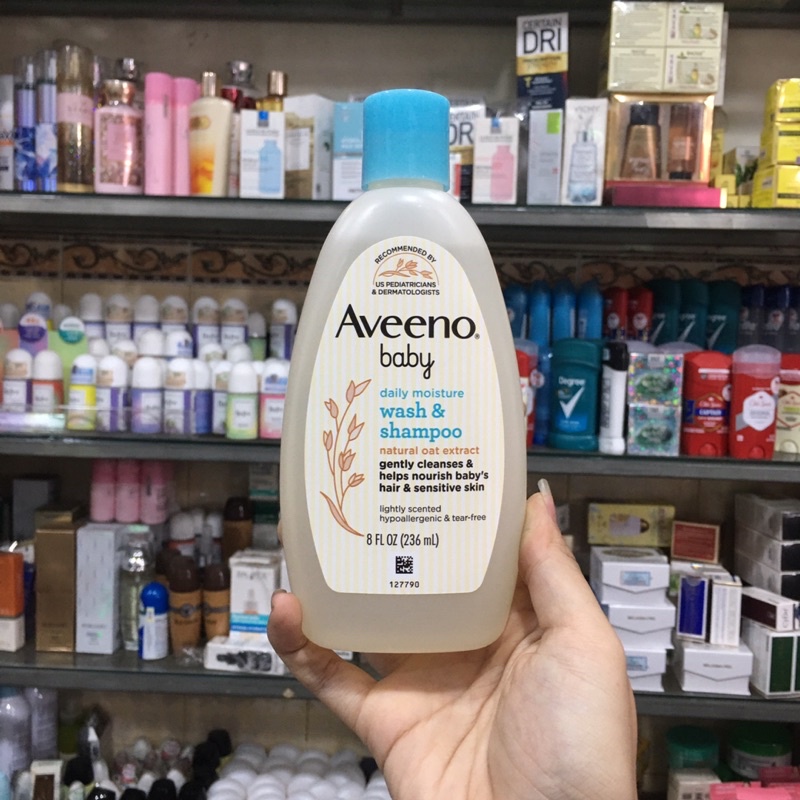 Sữa tắm gội yến mạch Aveeno Baby Wash & Shampoo 236ml