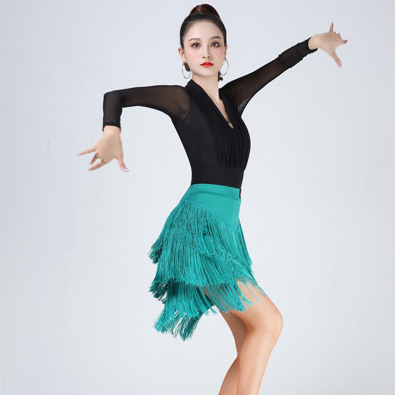 Chân Váy Khiêu Vũ Latin Phối Tua Rua Dành Cho Nữ 7.27