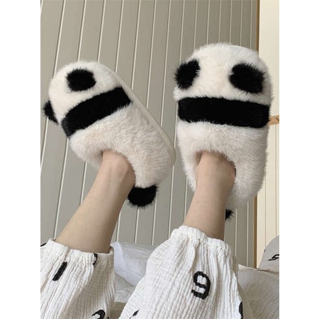 Dép Bông Đi Trong Nhà Chống Trượt Hình Gấu Trúc Dễ Thương Cho Nữ