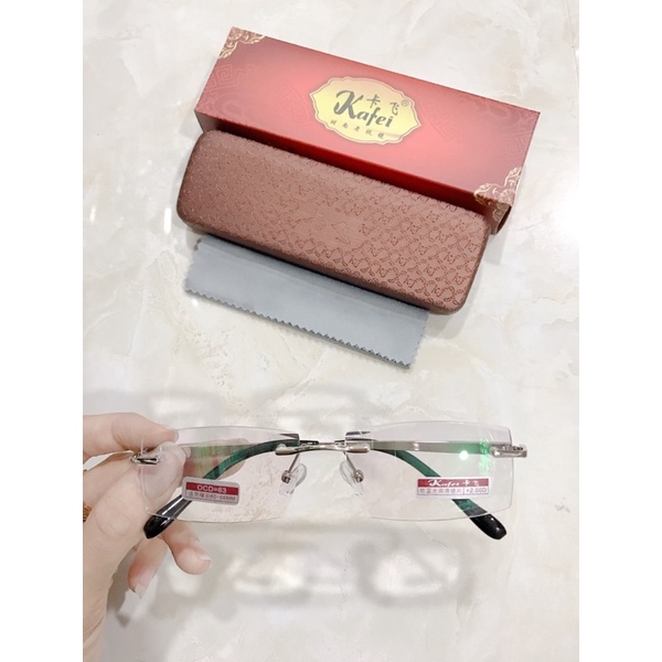 Mắt Kính Lão Kim Loại Khoan Ốc Có Độ Đọc Báo Unisex Nam Nữ Lớn Tuổi 1020 Dáng Kính Hình Chữ Nhật