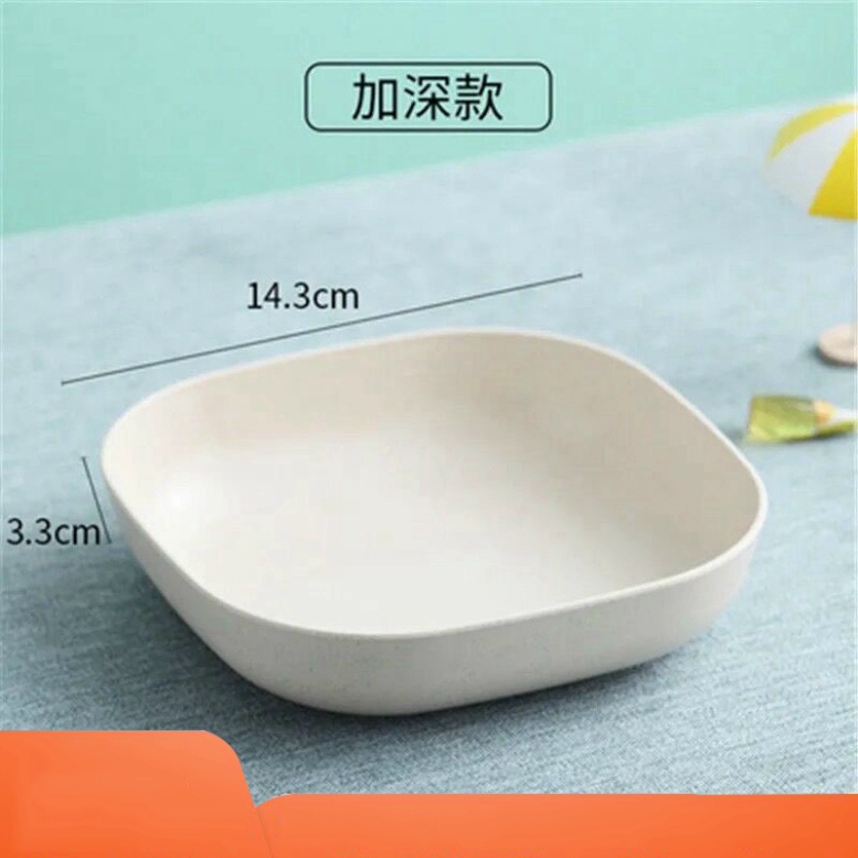 Đĩa nhựa lúa mạch vuông, đĩa đựng bánh kẹo, đĩa vuông nhỏ nhiều màu