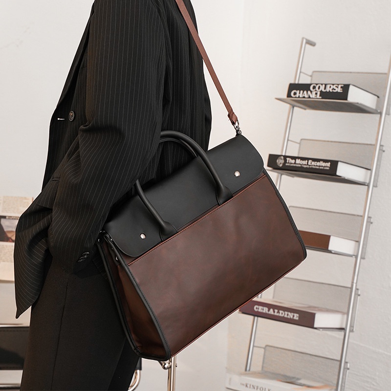 Cặp Tài Liệu Nam Mới Túi Xách Ngang Túi Da Pu đi Công Tác Túi đeo Vai Túi đựng Hồ Sơ Túi đựng Máy Tính Túi đeo Chéo Nam