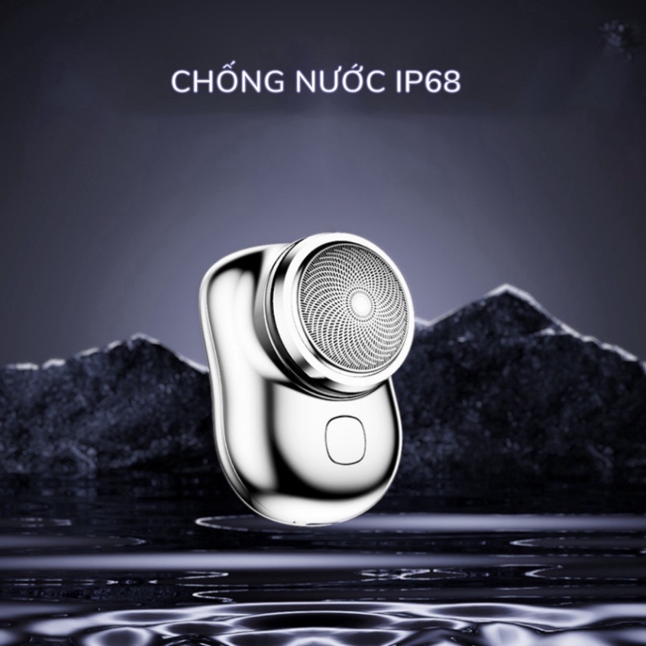 Máy Cạo Râu Mini Bỏ Túi Du Lịch Sạc Pin SHK-888 Chống Nước IPX7 6 Lưỡi Dao Kẹp Sạc Nhanh Bảo Hành 12 Tháng HOT HOT