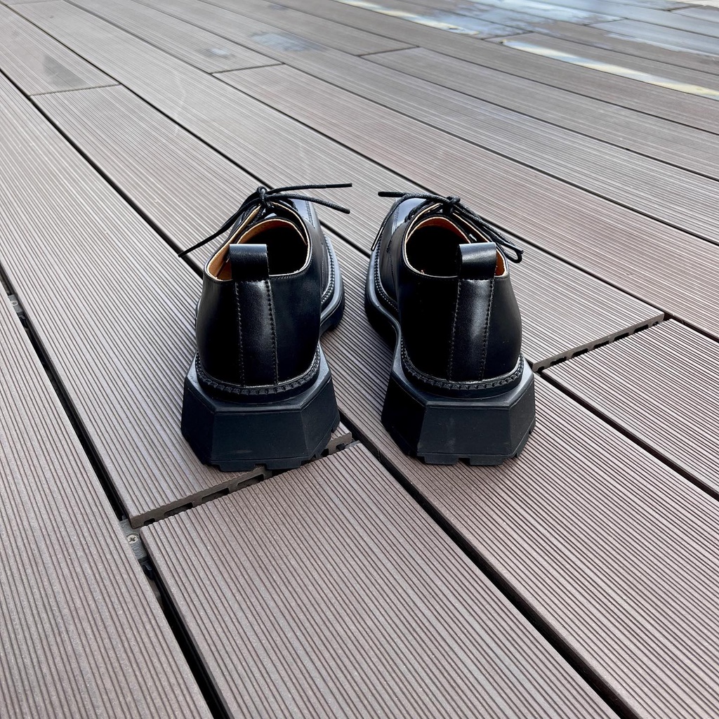 GIÀY MŨI VUÔNG ĐEN- CHUOTCONG 3111D