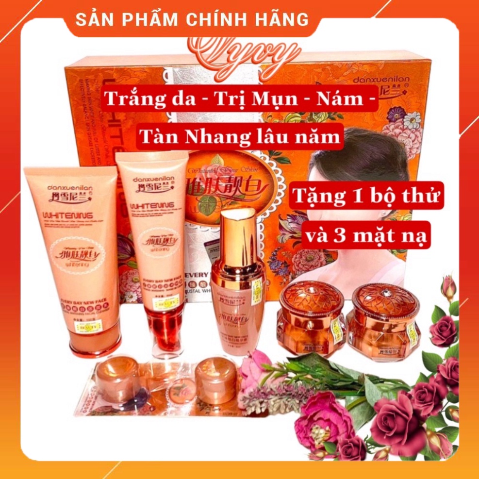 CHÍNH HÃNG -  Bộ Hoàng Cung Cam 5in1 chính hãng tặng 3 mặt nạ và 1 bộ thử.