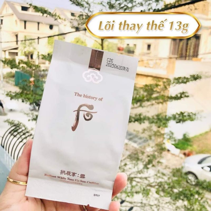 Lõi Phấn nước Whoo Radiant Tone Up Cushion SPF50+/PA+++ 13g