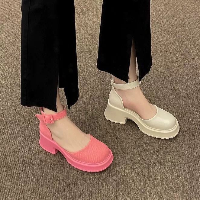 Xăng đan Mary Jane Đế Dày Thời Trang Mùa Hè 2023