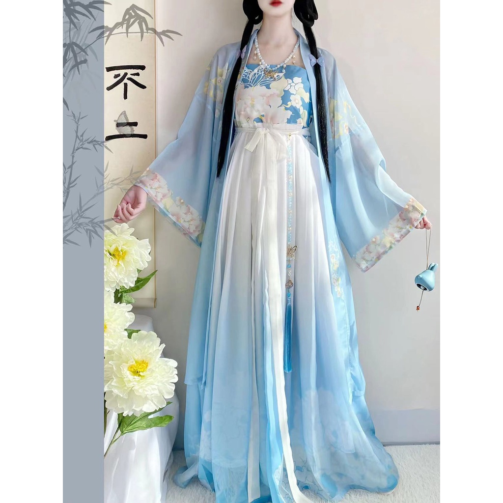 Hàng Có Sẵn!Taoruo Chunfeng  Váy Hán Phục Thủ Công Myrobalan Với Tay Áo Lớn
