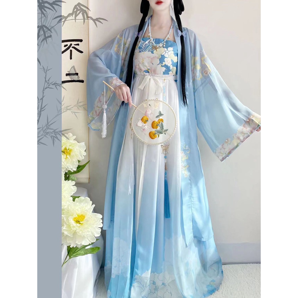 Hàng Có Sẵn!Taoruo Chunfeng  Váy Hán Phục Thủ Công Myrobalan Với Tay Áo Lớn
