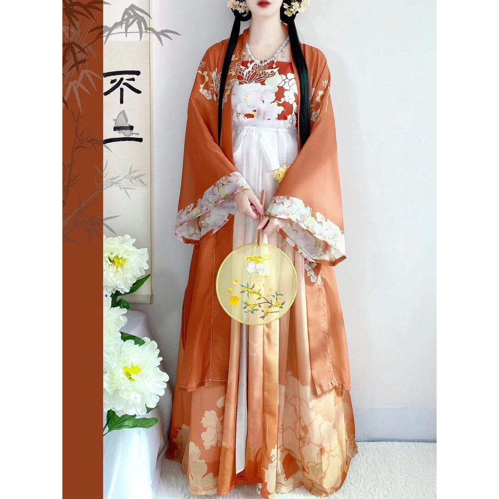 Hàng Có Sẵn!Taoruo Chunfeng  Váy Hán Phục Thủ Công Myrobalan Với Tay Áo Lớn