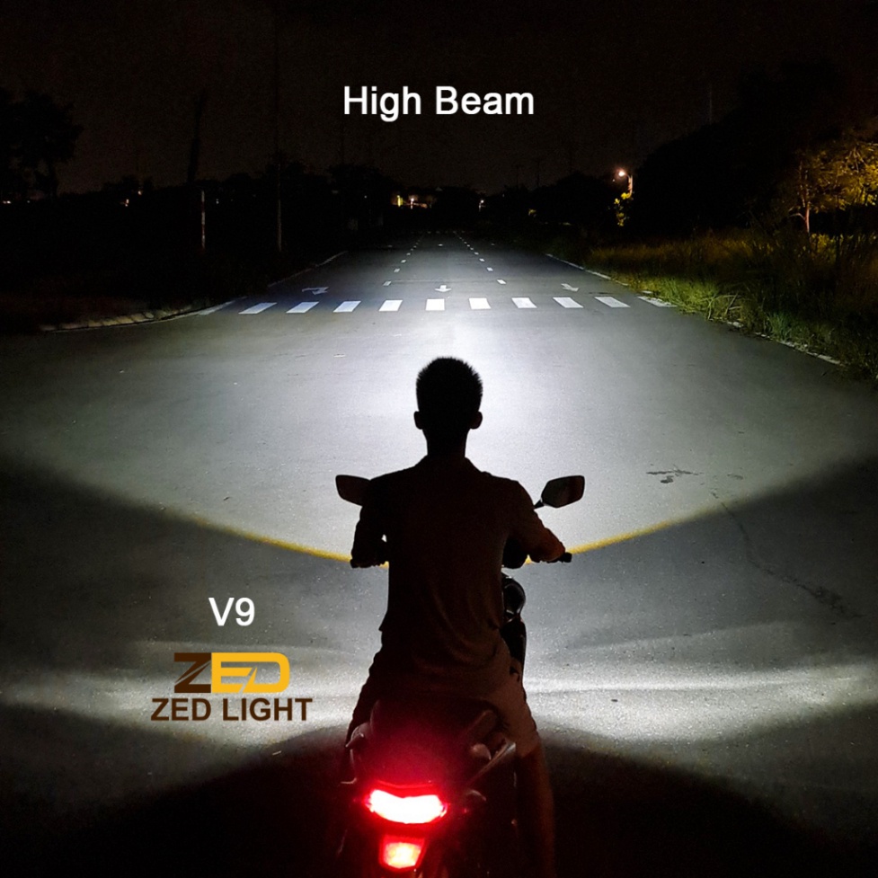 Đèn Pha Bi Cầu V9 Zed Light  60W/H4/12.24V/DC Chống Chói Lắp Zin