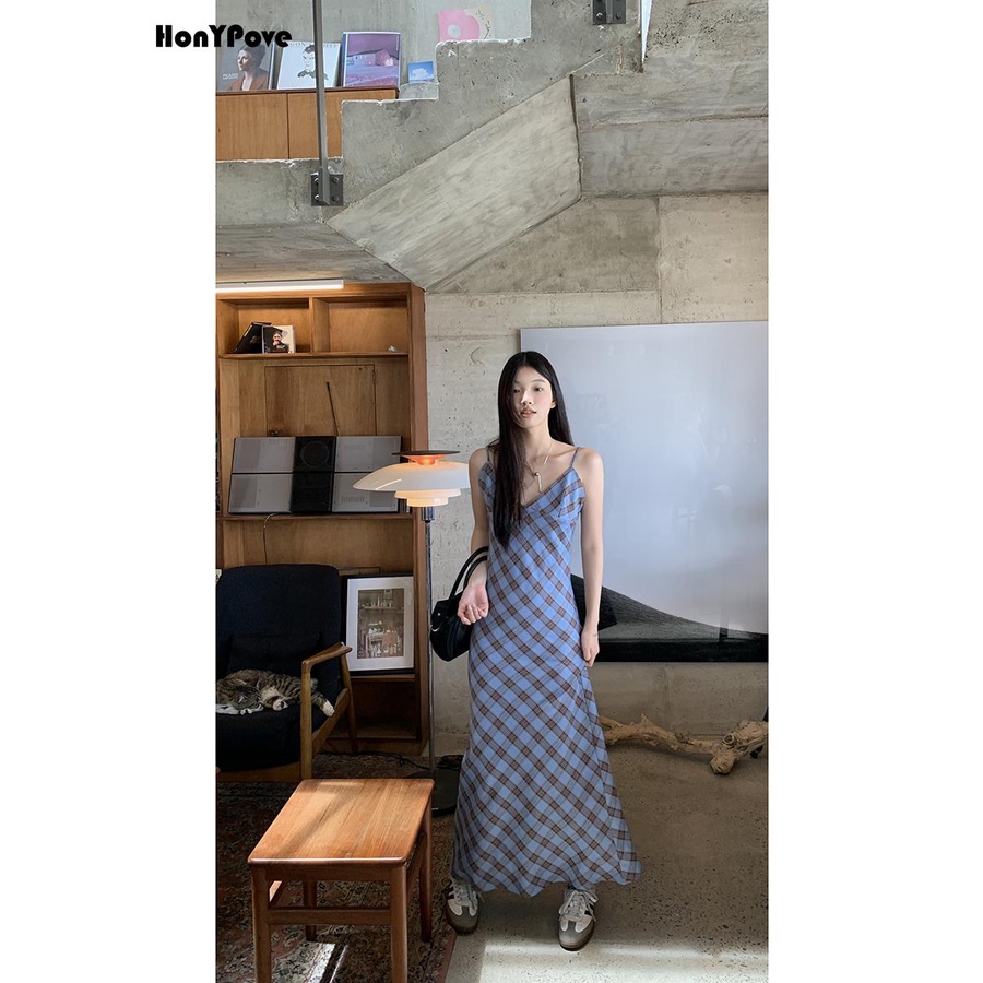 Honypove Đầm Dài Qua Gối Dáng Chữ A Thời Trang Mùa Hè 2023 Phong Cách Mới Cho Nữ