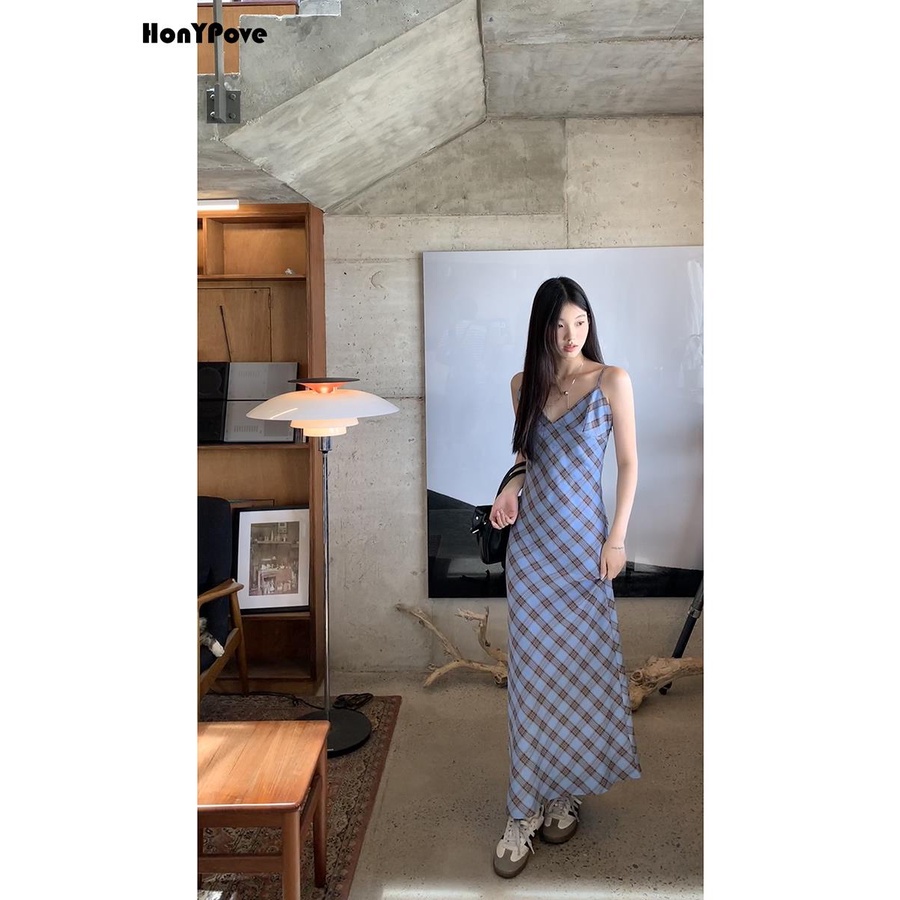Honypove Đầm Dài Qua Gối Dáng Chữ A Thời Trang Mùa Hè 2023 Phong Cách Mới Cho Nữ