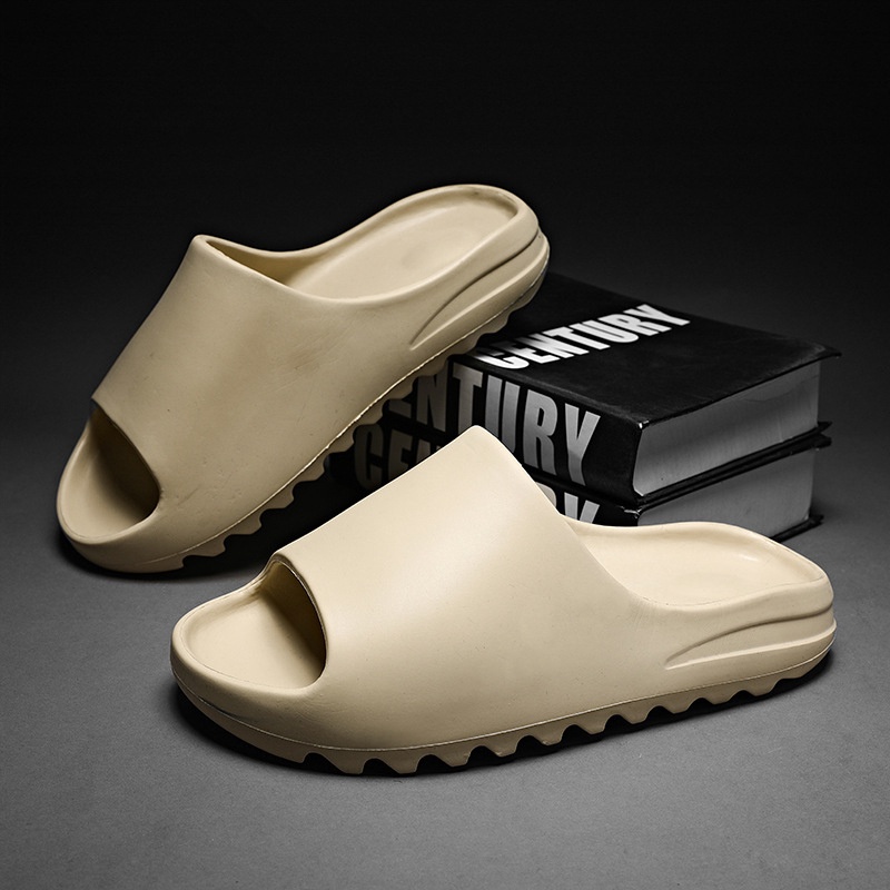 Shizhibao Dép Sandal Đế Dày Hở Mũi Gợn Sóng Thời Trang Mới Cho Cặp Đôi shopmen