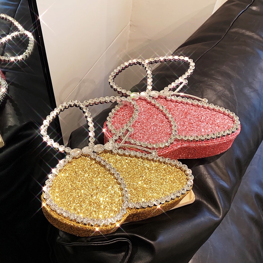 Ví Cầm Tay Đính Đá Hình Bướm Xinh Xắn Thời Trang Cho Nữ