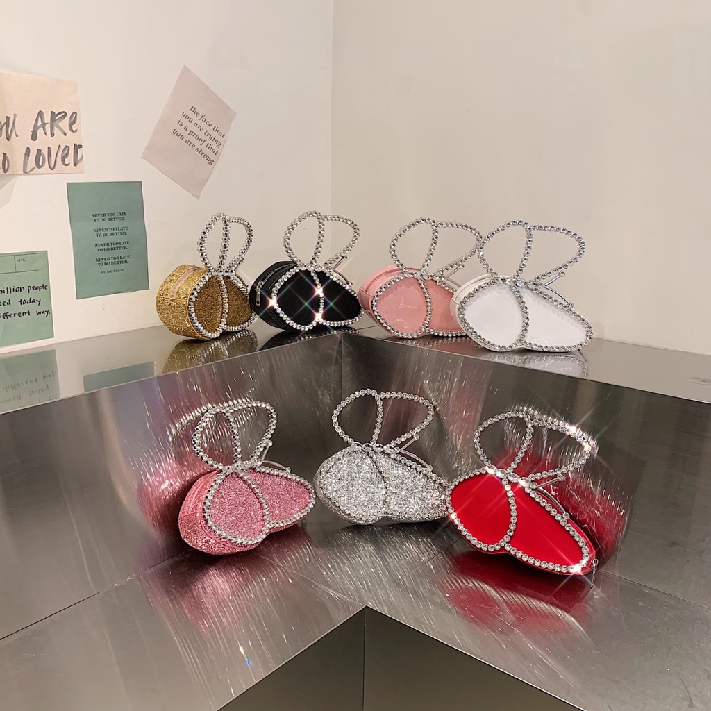 Ví Cầm Tay Đính Đá Hình Bướm Xinh Xắn Thời Trang Cho Nữ