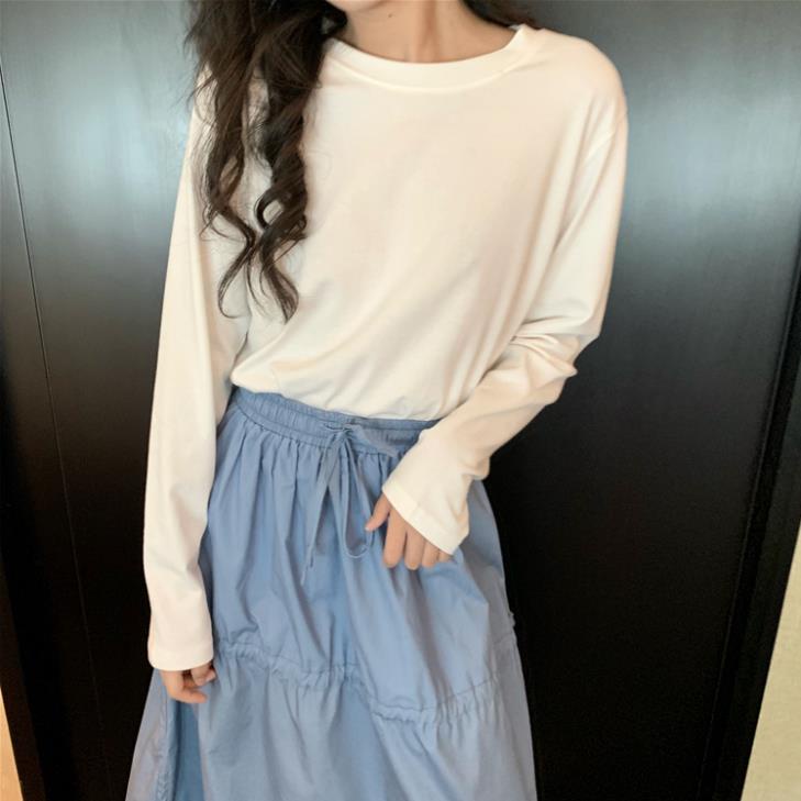 Áo thun len dài tay nữ trơn vải cotton thun zip cao cấp nhiều màu MA081