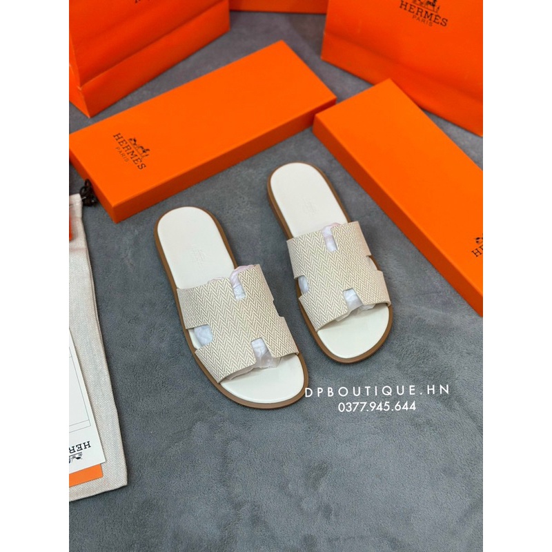 - Dép H.ermes Form Like A.uth Màu Kem Cao Cấp, Dép HM shopmen