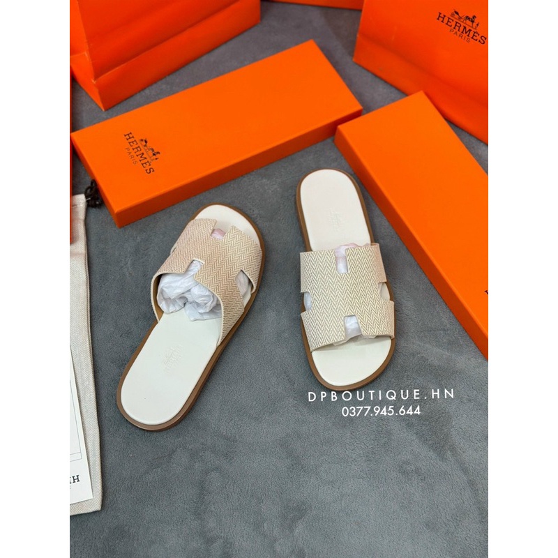 - Dép H.ermes Form Like A.uth Màu Kem Cao Cấp, Dép HM shopmen