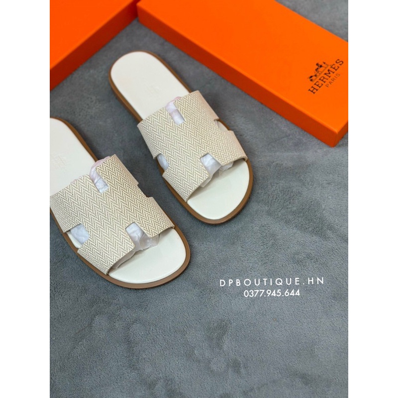 - Dép H.ermes Form Like A.uth Màu Kem Cao Cấp, Dép HM shopmen