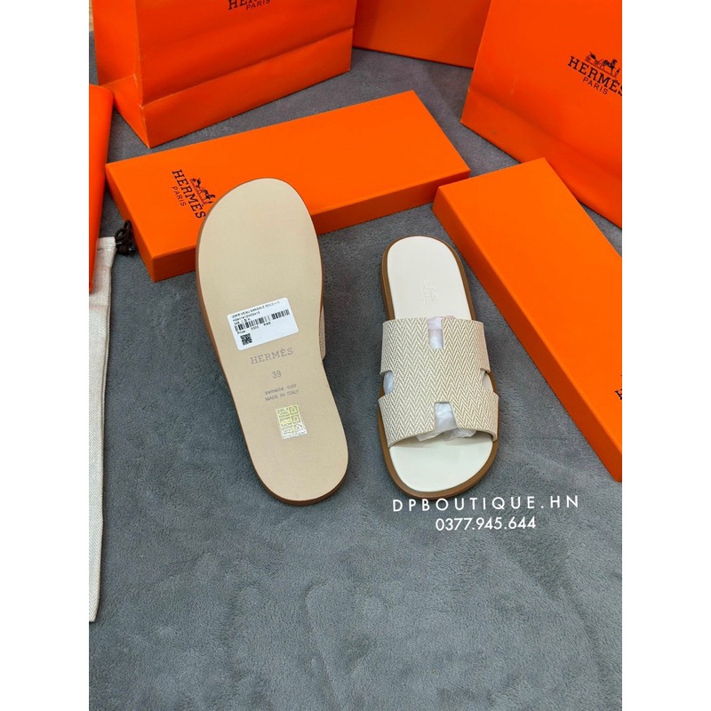 - Dép H.ermes Form Like A.uth Màu Kem Cao Cấp, Dép HM shopmen