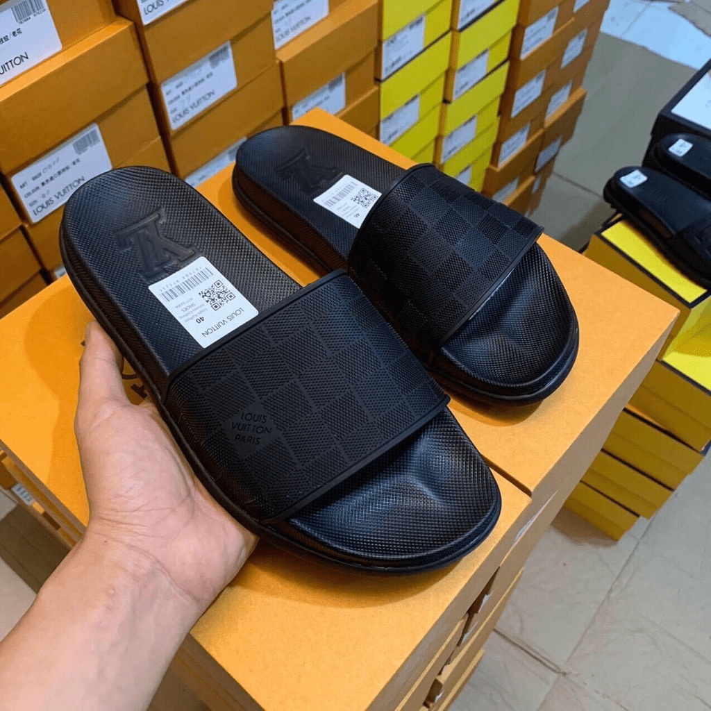 Dép quai ngang LOUI.S VUITTON Unisex nam nữ đế cao su êm chân shopmen