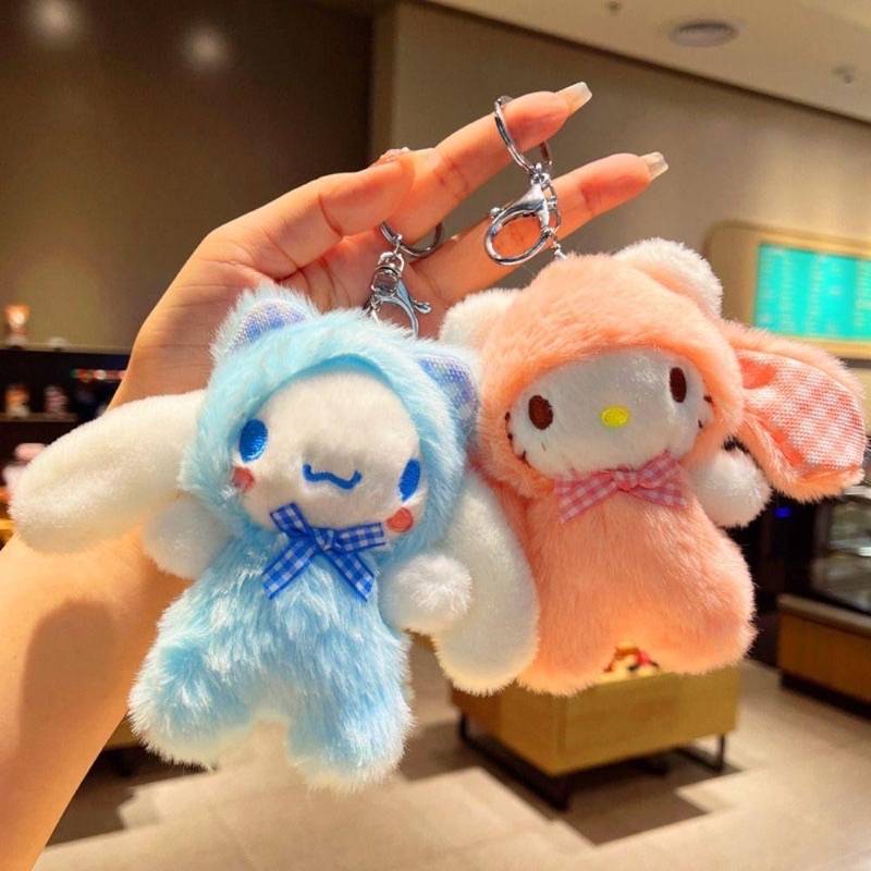 💫Sanrio💫 Móc khoá bông Kuromi Melody Cinnamoroll Pocchaco Purin Hello Kitty...Móc khoá Sanrio nhiều mẫu siêu đáng yêu