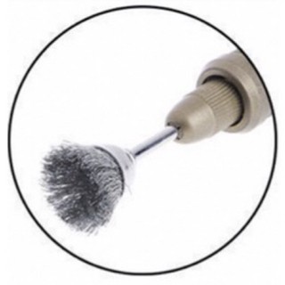 chổi chén thép đánh gỉ 16mm cán 3mm