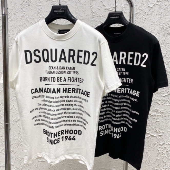 Áo Thun Nam DSQ 1964 Chữ Nhỏ Hình In Nhiệt Cao Cấp Vải Cotton Co Dãn 4 Chiều Phù Hợp Cho Nam Và Nữ