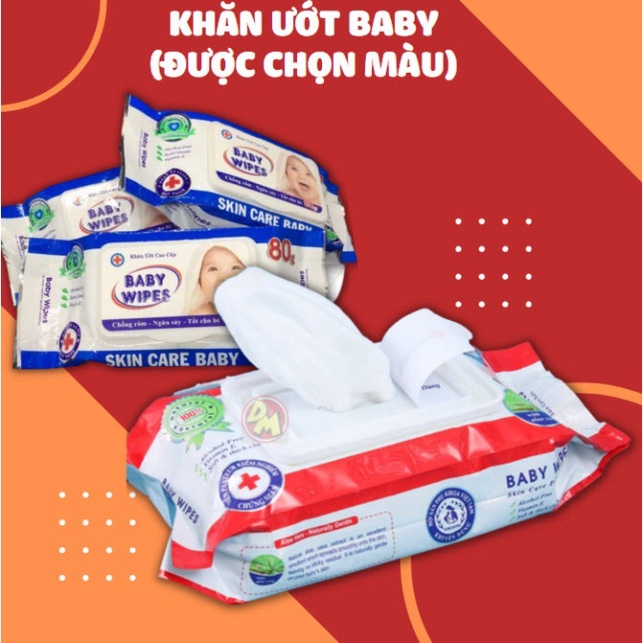 Giá sỉ- KHĂN GIẤY ƯỚT BABY WIPES 80 TỜ -khăn ướt cho bé