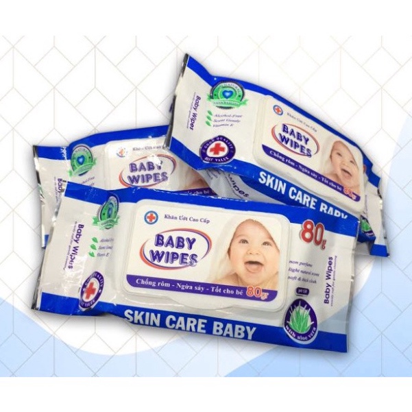 Giá sỉ- KHĂN GIẤY ƯỚT BABY WIPES 80 TỜ -khăn ướt cho bé